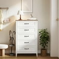 thumbnail image 5 of Bedroom Furniture Set, Asofer Queen Size Bed Frame with Headboard, 2 Nightstands, 5-Drawer Dresser & 7-Drawer Chest, White, 5 of 21