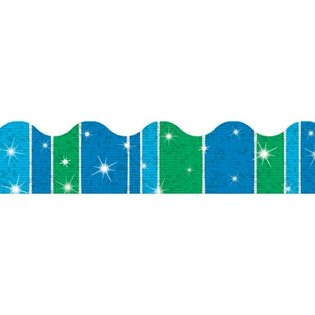 T-92421 - Stripe-tacular Cool Blue Terrific TrimmersÂ® â€“ Sparkle Plus by Trend Enterprises Inc.