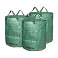 thumbnail image 1 of Paquete estándar de 3 bolsas de jardín de 32 galones con guantes de jardinería recubiertos, bolsas de hojas reutilizables, bolsas de basura para podar plantas de jardinería, 1 of 5
