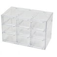 thumbnail image 1 of Boîte de Rangement Transparente à Six Compartiments, Antipoussière, pour Tiroir, Papeterie, Bijoux, Cosmétiques à 12 Compartiments, Rangement de Bureau, 1 of 6