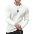 thumbnail image 1 of Faithtur Chandail pour Hommes, Manches Longues Col Rond Chandail d'Hiver Uni Tricoté pour Usage Quotidien Décontracté, 1 of 4