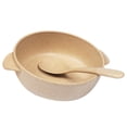 thumbnail image 1 of AKEGAMN 2Pcs/Set Baby Feeding Food Wheats Handled Bowl Spoon Training Tableware, 1 of 9