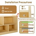 thumbnail image 5 of Sweet Time Wooden Storage Cabinet Montessori Bookshelf 5-Section Kids Toy Organizer Book Shelf Living Rooms Nursery Classroom, 5 of 9