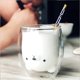 thumbnail image 2 of Taza de café creativa de doble capa con diseño de oso de cristal transparente., 2 of 4