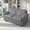 Grey, variant on Convertible Sleeper Sofa, Queen Size Pull-Out Sofa Bed, 3-in-1 Chenille Loveseat with Side Storage & Casters for Living Room, Apartment, Black