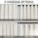 thumbnail image 3 of Juego de cortinas Nanspring de lino color crema, 260 cm de largo, 2 paneles, 3 of 7
