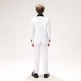 thumbnail image 3 of Lycody 4pcs Boys Slim Fit Tuxedo Suit Shawl Lapel One Button Tuxedo Slim Fit Premium,for Boys Wedding Outfit Blazer Coat  Pants Set with Bow Tie, 3 of 8