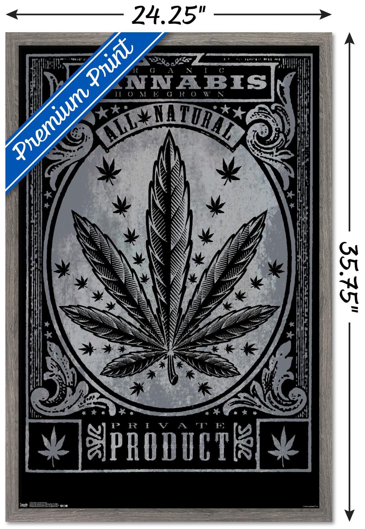 Weed - Private Product Wall Poster, 22.375" x 34", Framed