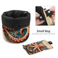 thumbnail image 4 of PhooArto Drawstring Cosmetic Bag, Barrel Shaped Portable Travel Makeup Bags, Vintage Map Octopus Large Capacity Waterproof Multifunctional Bucket Toiletry Bag, 4 of 6