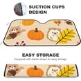thumbnail image 3 of GZHJMY Car Front Windshield Sunshade UV Heat Protection, Foldable Auto Windshield Sun Visor for SUV Sedan Autumn Cute Animals, Car Sunscreen Blocks UV Rays Heat 51x27.5inch Keep Vehicle Cool, 3 of 5