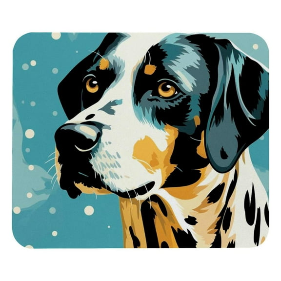 Spotted Dog Mouse Pad for Wireless Mouse Home Office Desk Laptop with Rubber Base