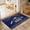 Blue,Gold,White, variant on 2x3 Ft Entryway Area Rug, Graduation Celebration Kitchen Rug Runner Washable Floor Mat, Black Golden Fireworks Cap Non Slip Indoor Door Mat Throw Carpet for Bathroom Living Room Bedroom