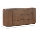thumbnail image 4 of Meridina Furniture Astrid Brown Solid Wood And Oak Veneer Dresser, 4 of 15