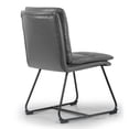 thumbnail image 4 of Benning Brown Vintage Faux Leather Accent Chair with Black Iron Legs, 4 of 7