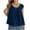Navy, variant on Busydd Tank Top for Women Casual Solid Color Tie Front Womens Tops Trendy Sleeveless Round Neck Summer Tops Comfortable Pleated Camisole Tops for Women