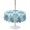 Cyan, Aqua, White, variant on Outdoor Tablecloth with Umbrella Hole for Patio/Picnic/Party/Camping, Tropical Palm Trees Waterproof Table Cloth Rectangle Table Cover Washable, Summer Coastal Navy Blue Vintage (60"x 84")