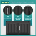 thumbnail image 6 of DRATO Indoor Outdoor Shoe Storage Cabinet,Waterproof Shoe Cabinet with Adjustable Shelves,Multifunctional Resin Storage Bench for Entryway, Foyer,Hallway(Black 31.89 * 17.32 * 17.91), 6 of 14
