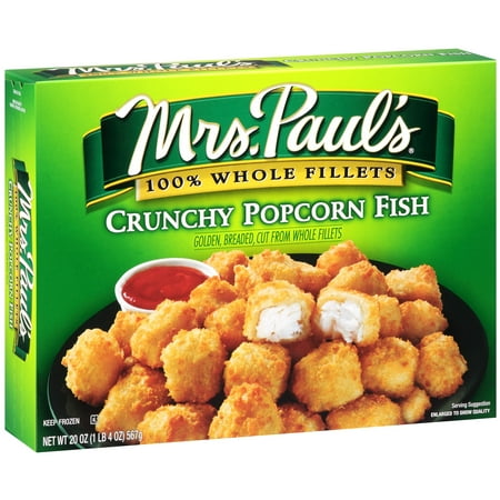 Mrs. Paul's® 100% Whole Fillets Crunchy Popcorn Fish 20 oz. Box