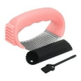 thumbnail image 2 of Zeyigg Mini Garlic Press Rocker Stainless Steel,Manual Garlic Mincer,Garlic Crusher ,Garlic Chopper With Peeler And Cleaning Brush,Kitchen ToolsPink, 2 of 6