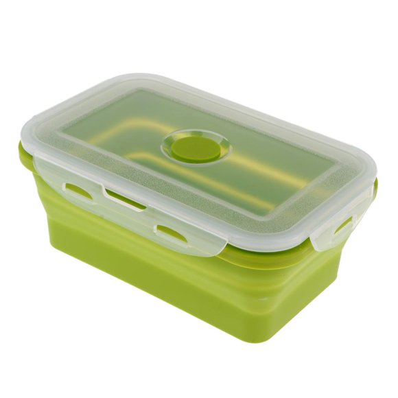 Tazón de silicona plegable para acampar shamjiam 800ML verde
