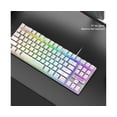 thumbnail image 5 of 87 Keys K16 Keyboard Wired Waterproof Backlit RGB Color Mechanical Keyboard Computer Accessory for Notebook - White, 5 of 5
