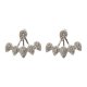 thumbnail image 5 of Pendientes de botón de oreja de chaqueta de oreja de de hoja de diamantes de imitación elegante simple Plata Sunnimix Aretes de cristal, 5 of 6