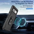 thumbnail image 3 of KOMI pour Google Pixel 8, Étui avec Protecteur d'Écran, Béquille Anneau Réglable à 360° Intégrée, Protection Militaire, Armure Antichoc - Noir, 3 of 5