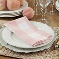 thumbnail image 4 of Fennco Styles Buffalo Plaid Checkered Classic Cotton Blend Tabletop Collection Napkins, Set of 4 - Dinner Napkins for Banquets, Christmas, Special Events and Home Décor, 4 of 5