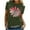 Army Green-01, variant on STETMN Womens Fitted T-Shirts Graphic Tee Shirt Loose Fit Summer Short Sleeve Casual Crew Neck Tops
