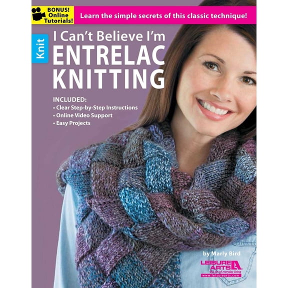 Pre-Owned Leisure Arts I Can't Believe I'm Entrelac Knitting Book, 9781464701849, 1464701849, Paperback,
