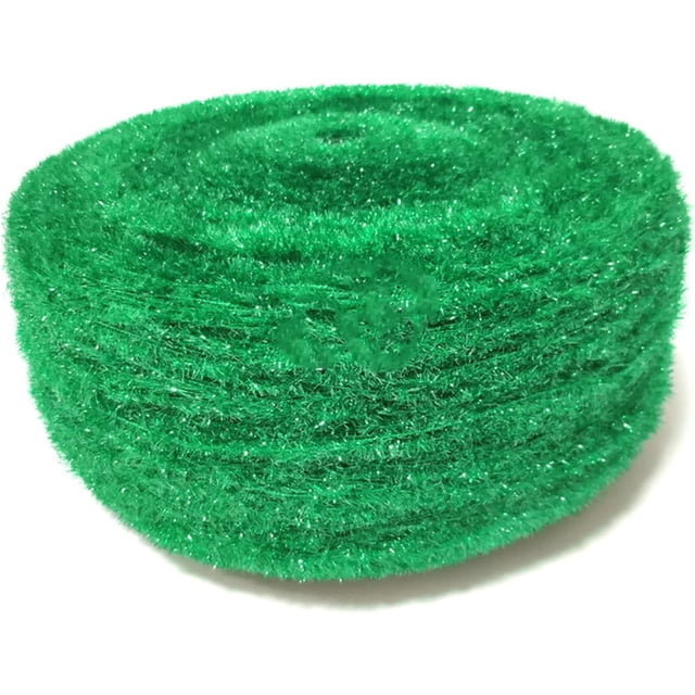 Xiao Hua Hilo de punto a ganchillo iridiscente de 200 g con lentejuelas de cristal, ideal para tejer a mano, ideal para bricolaje, color verde