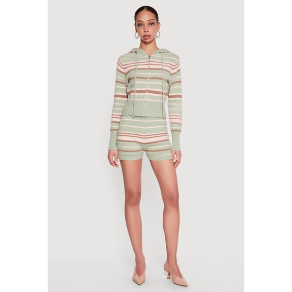 Women's Striped Drawstring Shorts