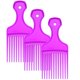 thumbnail image 1 of 3PCS Peine de masaje del cuero cabelludo Peine portátil para el cabello Cepillo de pelo de plástico con orificio para colgar (púrpura), 1 of 5