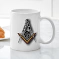 thumbnail image 3 of CafePress - Masonic Square And Compass Mug - 11 oz Ceramic Mug - Novelty Coffee Tea Cup, 3 of 4