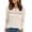 Apricot, variant on Cogild Women Long Sleeve Shirts for Womens Ribbed Knit Sweaters for Womens with Lace Patchwork Detail Casual Tops for Womens