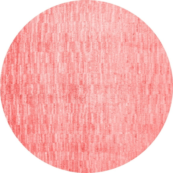 Ahgly Company Indoor Round Abstract Red Contemporary Area Rugs, 3' Round
