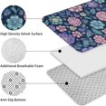 thumbnail image 5 of Pioneer Flower Floral Print Pattern Bathroom Rugs Sets 3 Piece,Toilet Cover Set,Absorbent Non Slip Bathroom Mats Sets with U-Shaped Contour Rug Toilet Rug Set, 5 of 5