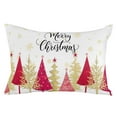 thumbnail image 2 of Merry Christmas Throw Pillow Cover,Gold Red Xmas Tree Winter Snowflake Rectangle Decorative Pillow Case Protector Soft Cushion Cover Lumbar Pillowcase for Couch Sofa Bedroom Car Chair Decor 12x20 In, 2 of 8