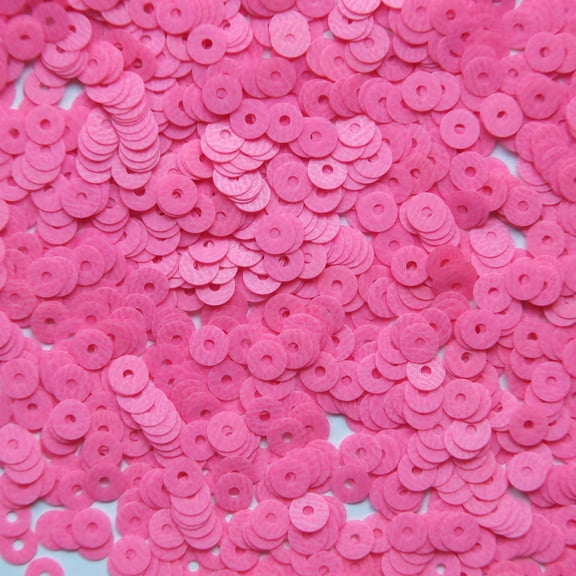 Bright Pink Sequins 4mm Neon Opaque Made in USA