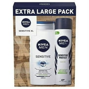 Nivea Men Father's Day Toiletry Gift Set, XL Sensitive Skin Duo Care Collection Gift Pack for Him Dad Fathers Man Boyfriend