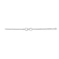 thumbnail image 1 of Sterling Silver Link Chain And Infinity Charm Women's Bracelet, 7.25", 1 of 1