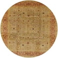 thumbnail image 1 of Ahgly Company Indoor Round Mid-Century Modern Yellow Yellow Oriental Area Rugs, 4' Round, 1 of 6