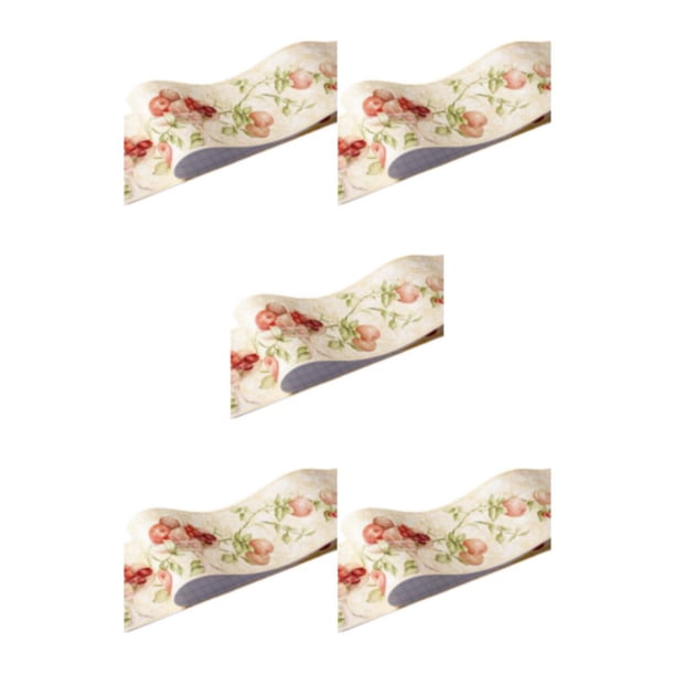 Inteprter Línea de rodapié autoadhesiva veteada de madera para superficies lisas, resistente y confiable, duradera, segura, fruta amarilla Type2 NO2