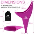 thumbnail image 4 of Dispositif d'Urination Féminin, Urinoir en Silicone Réutilisable, Entonnoir Imperméable pour Femmes, Urinoir avec Sacs à Cordon, Parfait Compagnon pour Voyage, 4 of 4
