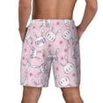 thumbnail image 4 of Uemuo Cute Rabbit Flower Pattern Mens Swim Trunks Quick Dry Board Shorts with Mesh Lining, Stretch Beach Shorts Quick Dry No-Chafing Board Shorts-Small, 4 of 9