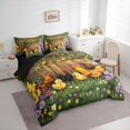 thumbnail image 3 of Castle Fairy Animal Chicken Rooster Bedding Comforter Set 7pcs for Kids Teens Adults,Chic Flowers Vintage Cabin Queen Bedding Sets Super Cozy,Rustic Farmhouse Animal Queen Sheet Sets, 3 of 8