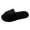 Black, variant on Womens Mens Open Toe Fuzzy Slippers for Guest Hotel Spa Travel Memory Foam House Shoes Winter Warm Ladies Home Slip on
