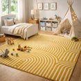 thumbnail image 3 of Tufted Rug 8x10 Handmade Wool Carpet Mustard Yellow Area Rug for Bedroom Living Room Soft Floor Carpet, 3 of 9