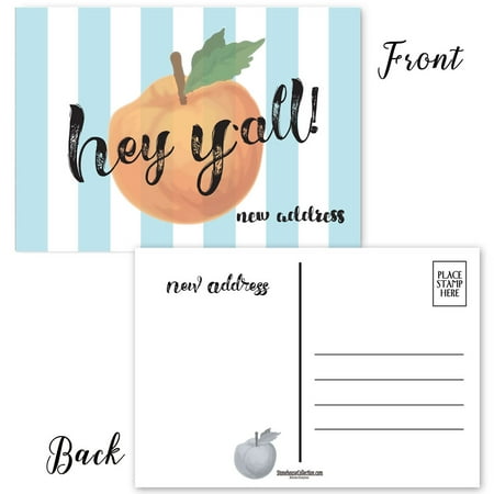 New Address Announcement Hey Y'all Fun Moving Announcement Postcards - Moving Postcards - New Address Postcards ()
