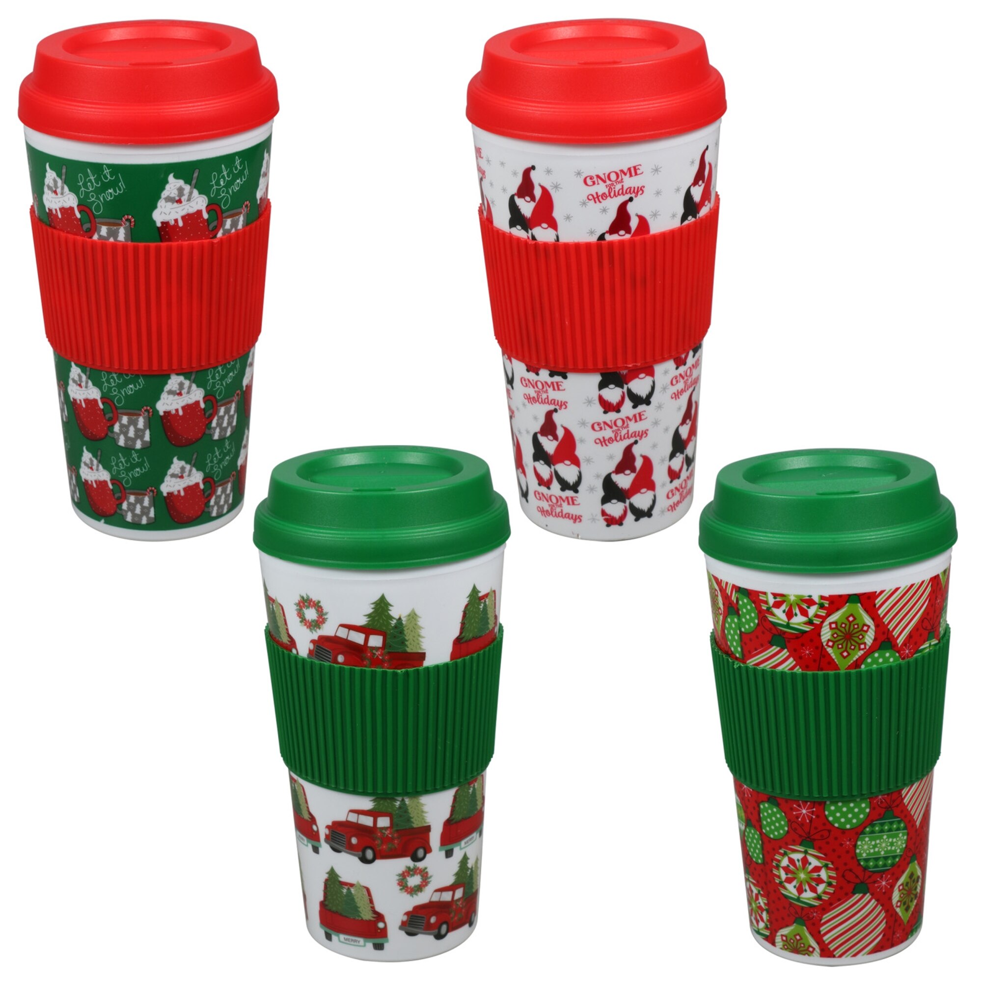 Reusable Coffee Cups with Lids, Reusable Coffee Cup, Christmas Tumbler - Walmart.com - Walmart.com